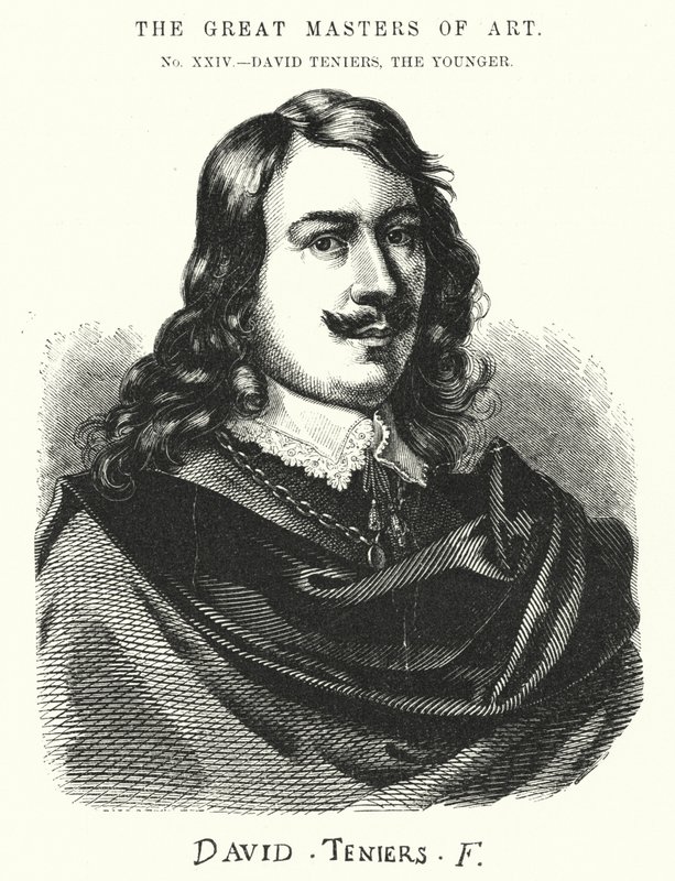 Die großen Meister der Kunst, David Teniers, der Jüngere (Stich) von English School