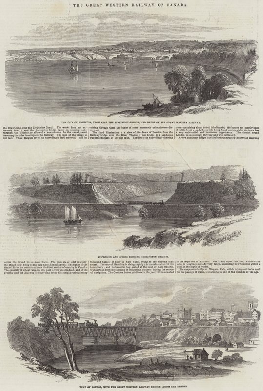 Die Great Western Railway von Kanada (Gravur) von English School