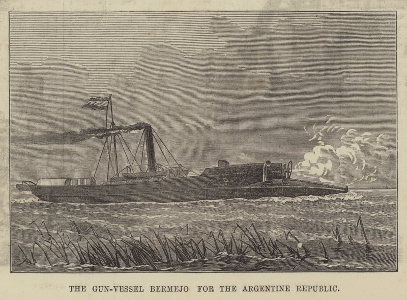 Das Kanonenboot Bermejo für die Argentinische Republik von English School