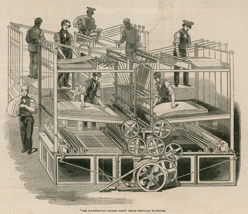 Die Dampfdruckmaschinen der Illustrated London News von English School