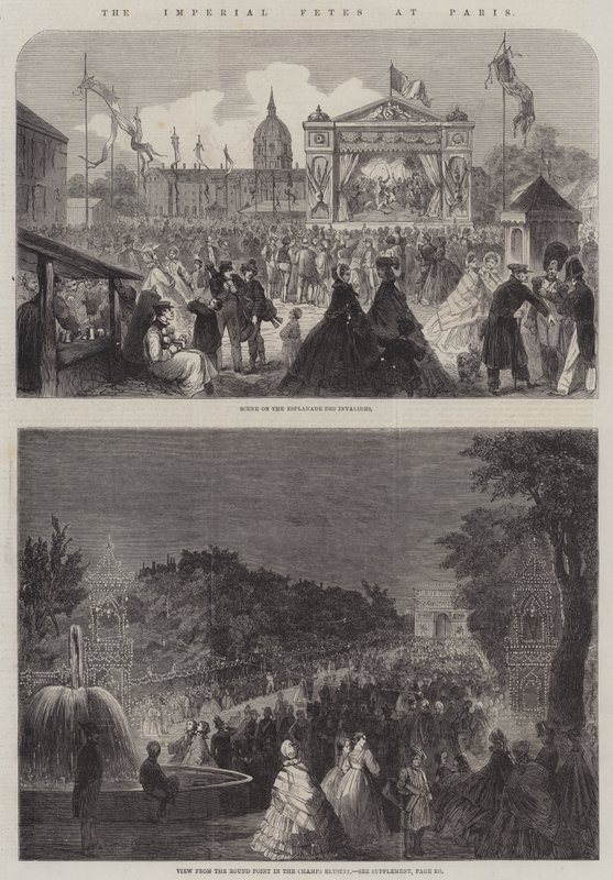 Die kaiserlichen Feste in Paris (Stich) von English School
