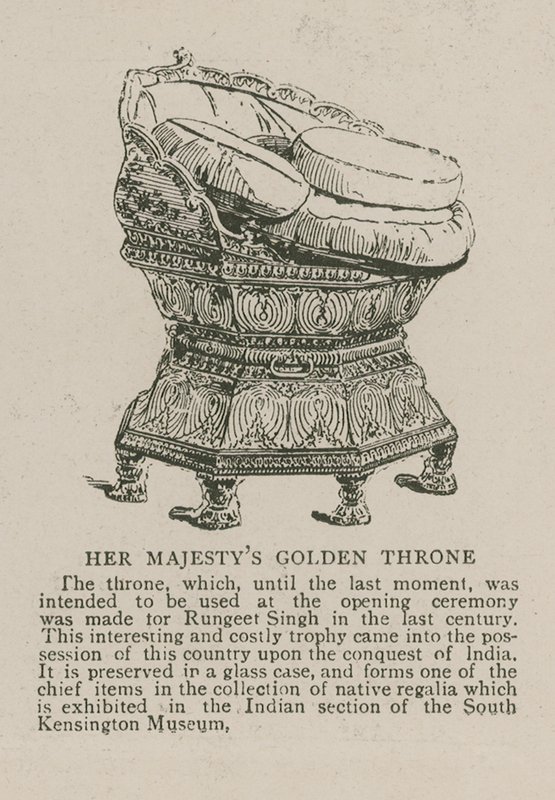 Das Imperial Institute: Der goldene Thron Ihrer Majestät von English School
