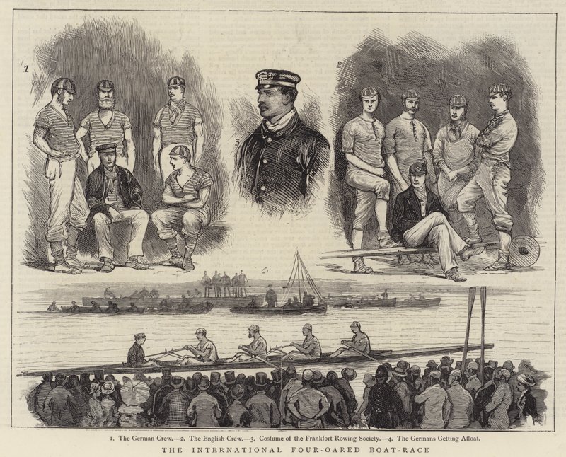 Das internationale Viererrennen (Gravur) von English School