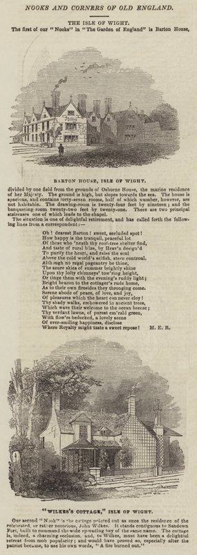 Die Isle of Wight (Gravur) von English School