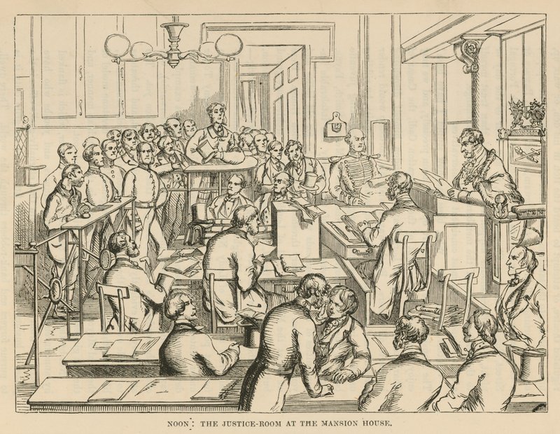 Der Justizraum im Mansion House von English School