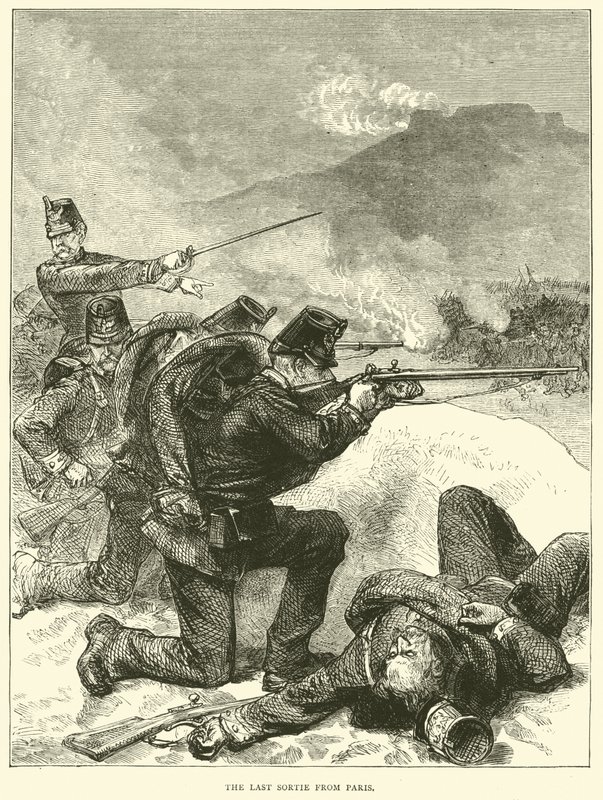 Der letzte Ausfall aus Paris, Januar 1871 von English School