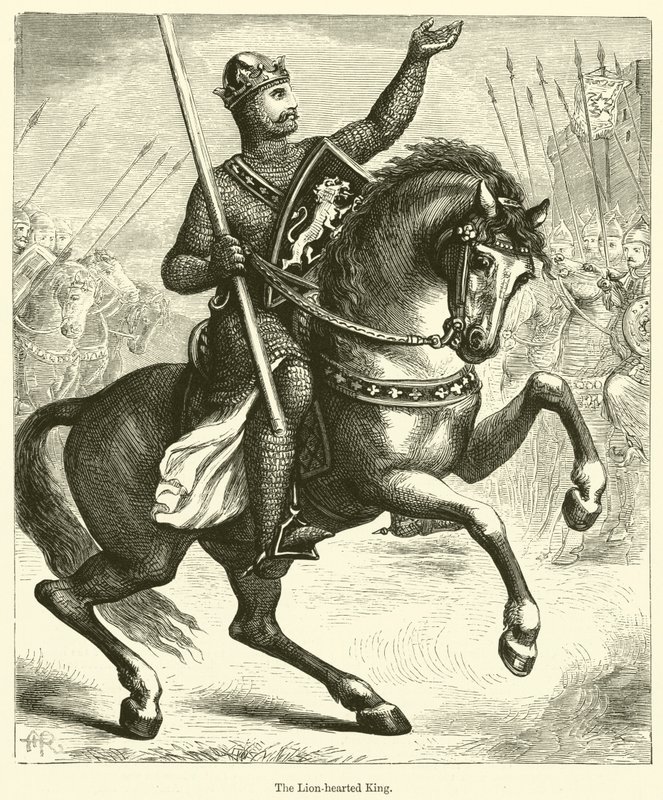 Der Löwenherzige König (Gravur) von English School