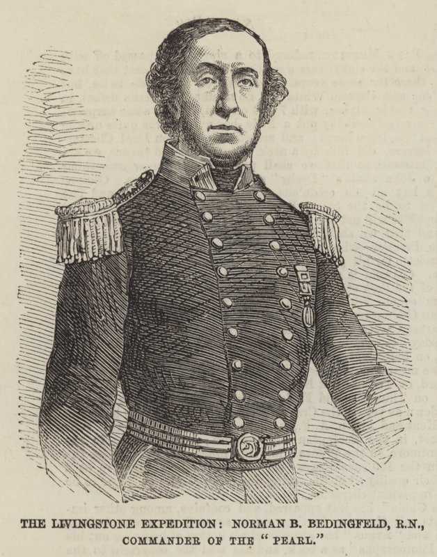 Die Livingstone-Expedition, Norman B. Bedingfeld, RN, Kommandant der "Pearl" von English School