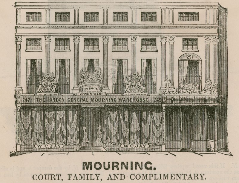 Das Londoner Allgemeine Trauerwarenhaus, Regent Street, London von English School