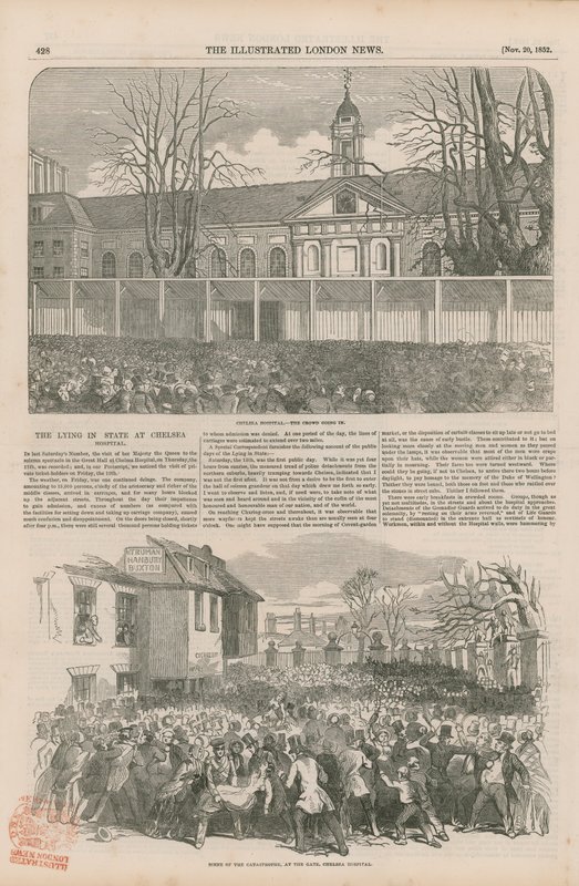 Aufbahrung im Chelsea Hospital von English School