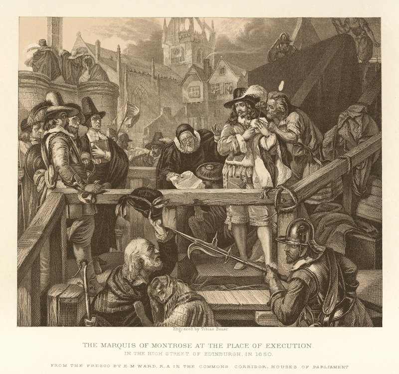 Der Marquis von Montrose am Hinrichtungsort von English School