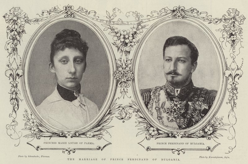 Die Hochzeit von Prinz Ferdinand von Bulgarien (Gravur) von English School