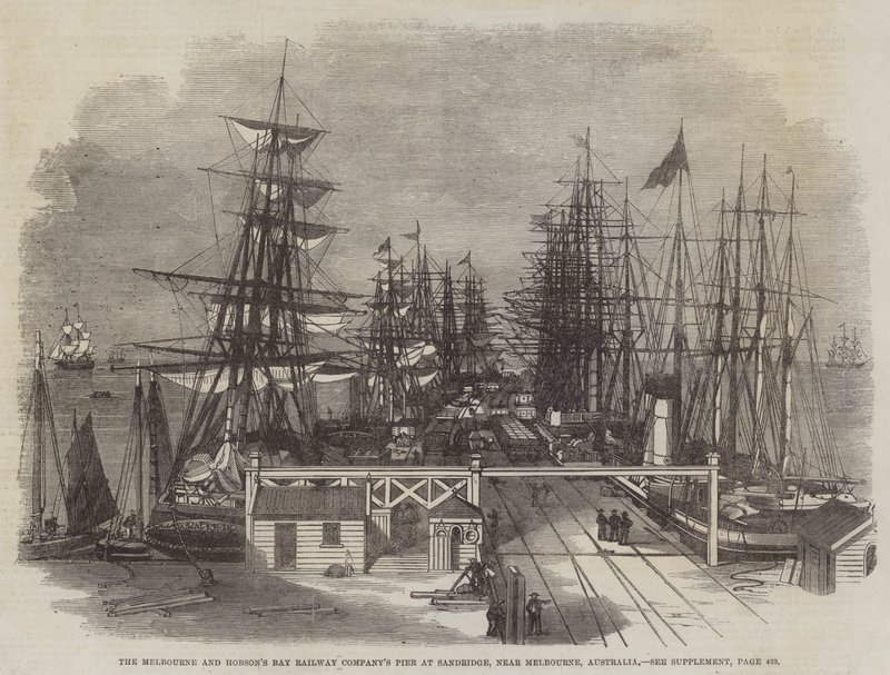 Der Pier der Melbourne und Hobson