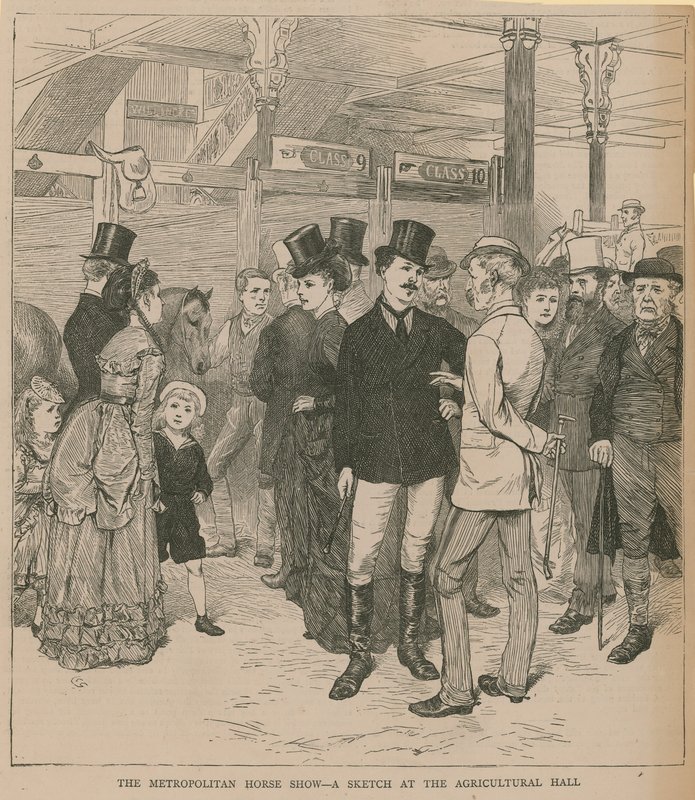 Die Metropolitane Pferdeschau in der Landwirtschaftshalle von English School