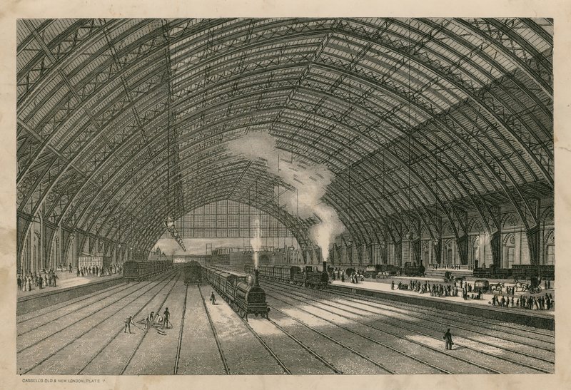 Der Midland Bahnhof, St Pancras, London von English School