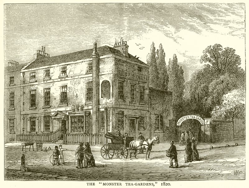 Die Monster-Teegärten. 1820 von English School