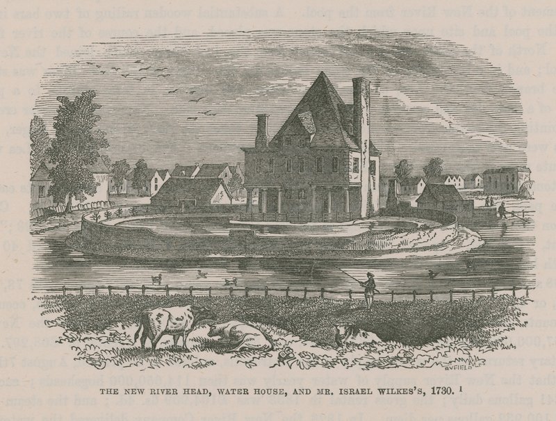 The New River Head, Water House, und Mr. Israel Wilkess, 1730 von English School