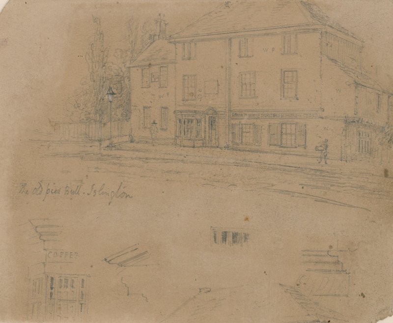 Das alte Pied Bull Inn, Islington von English School