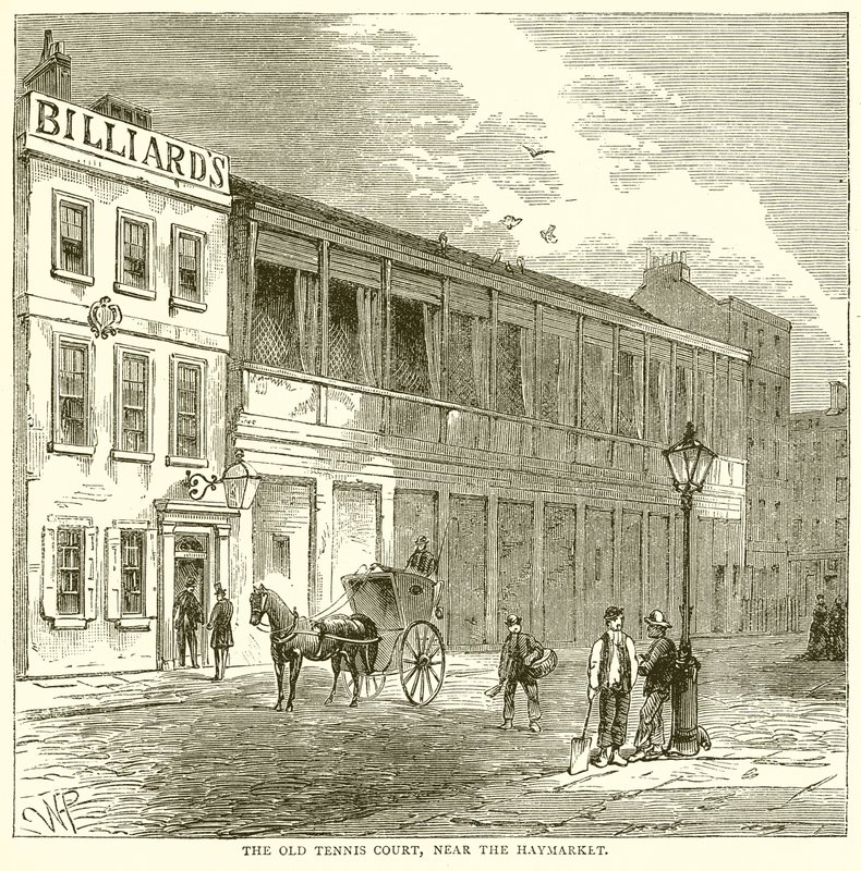 Der alte Tennisplatz, nahe dem Haymarket von English School