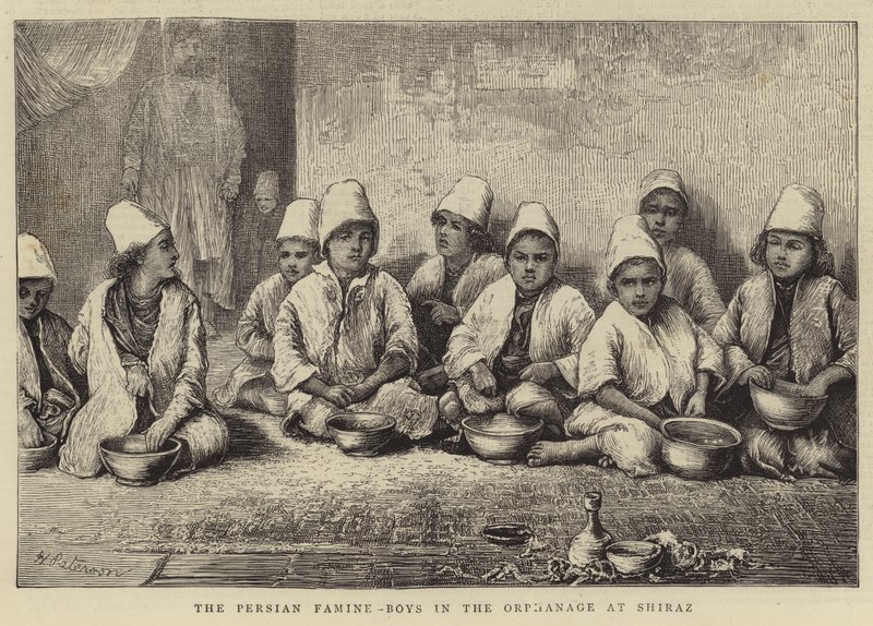 Die persische Hungersnot, Jungen im Waisenhaus in Shiraz von English School