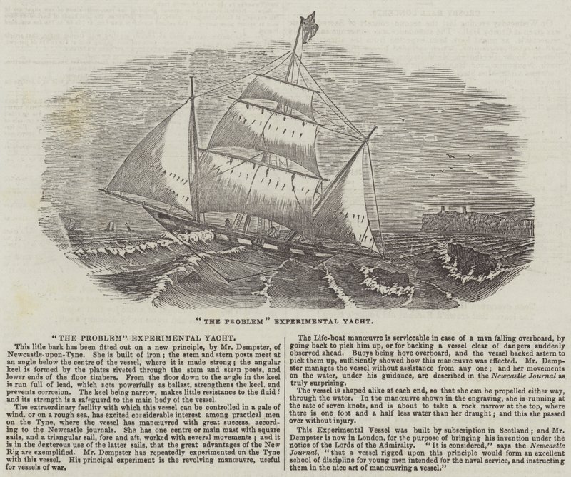 "Das Problem" Experimental-Yacht (Gravur) von English School