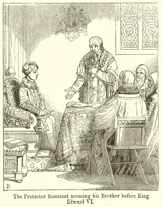 Der Protektor Somerset beschuldigt seinen Bruder vor König Edward VI. von English School