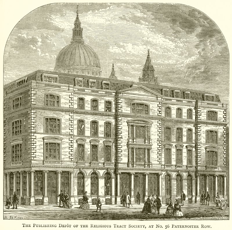 Das Verlagshaus der Religious Tract Society, Nr. 56 Paternoster Row von English School