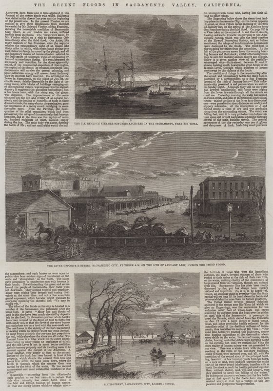 Die jüngsten Überschwemmungen im Sacramento Valley, Kalifornien von English School