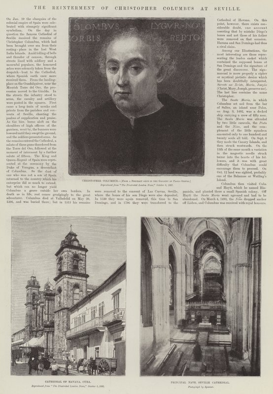 Die Umbettung von Christoph Kolumbus in Sevilla von English School