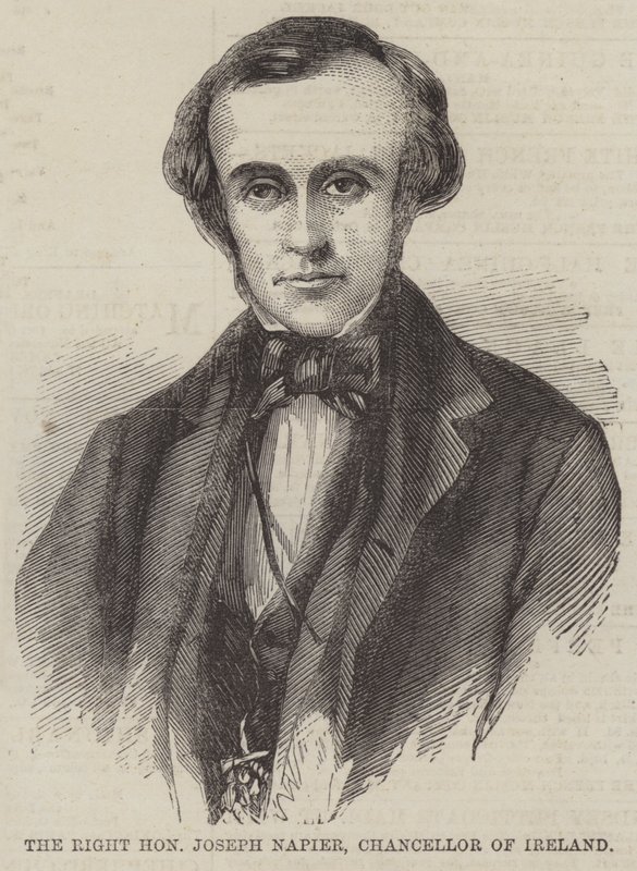 Der ehrenwerte Joseph Napier, Kanzler von Irland (Gravur) von English School