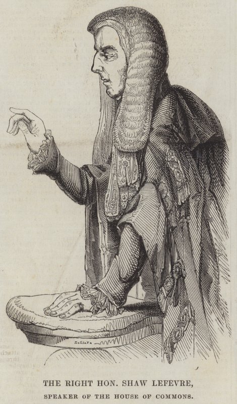 Der ehrenwerte Shaw Lefevre, Sprecher des Unterhauses (Stich) von English School