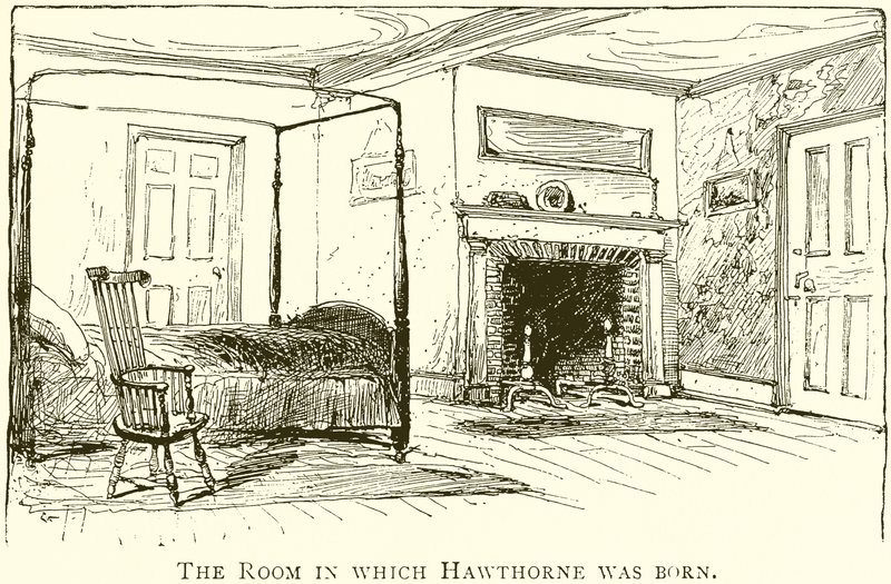 Das Zimmer, in dem Hawthorne geboren wurde von English School