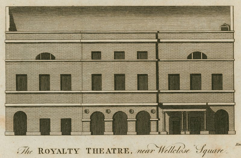 Das Royalty Theatre, Well Street, Wellclose Square, London von English School