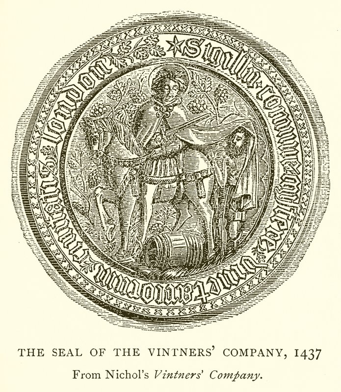 Das Siegel der Vintners Company, 1437 von English School