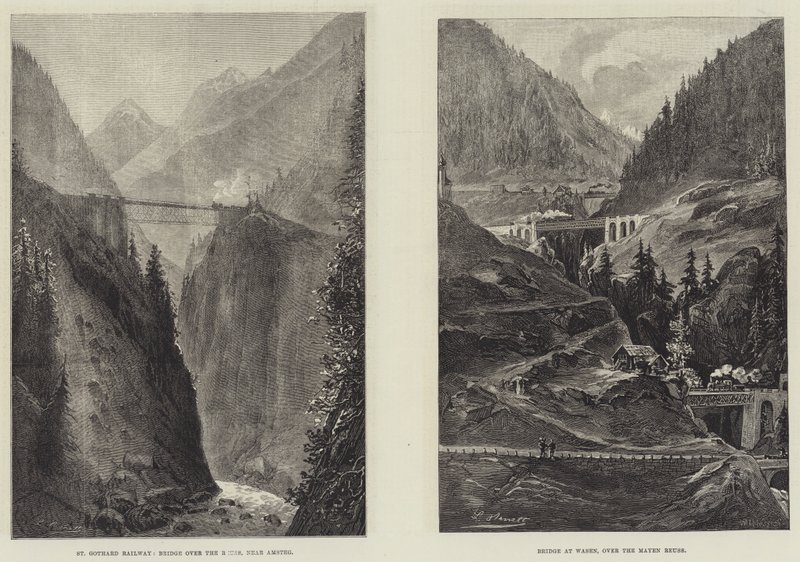 Der St. Gotthard Eisenbahntunnel von English School