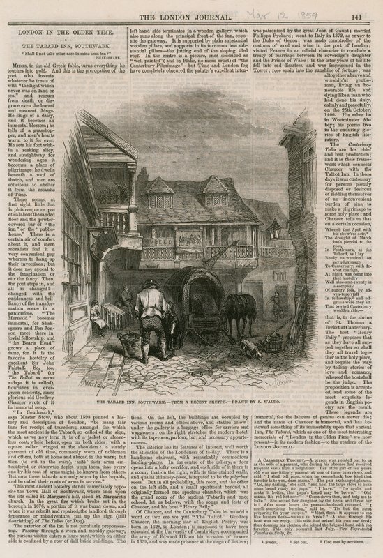 Das Tabard Inn, Southwark von English School