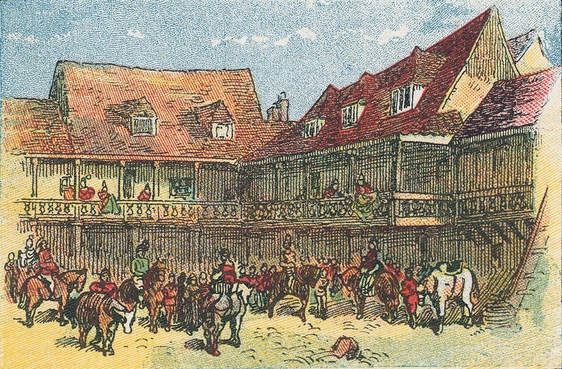 Das Tabbard Inn, Southwark von English School