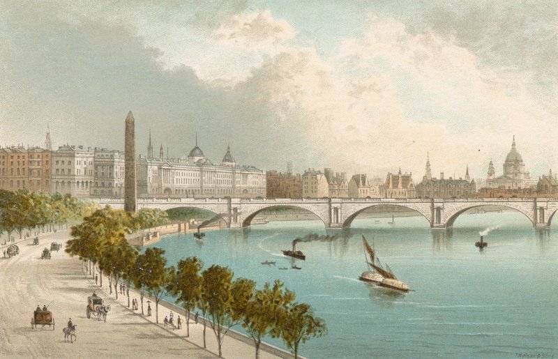 Die Themse-Uferpromenade - Blick nach Osten von English School
