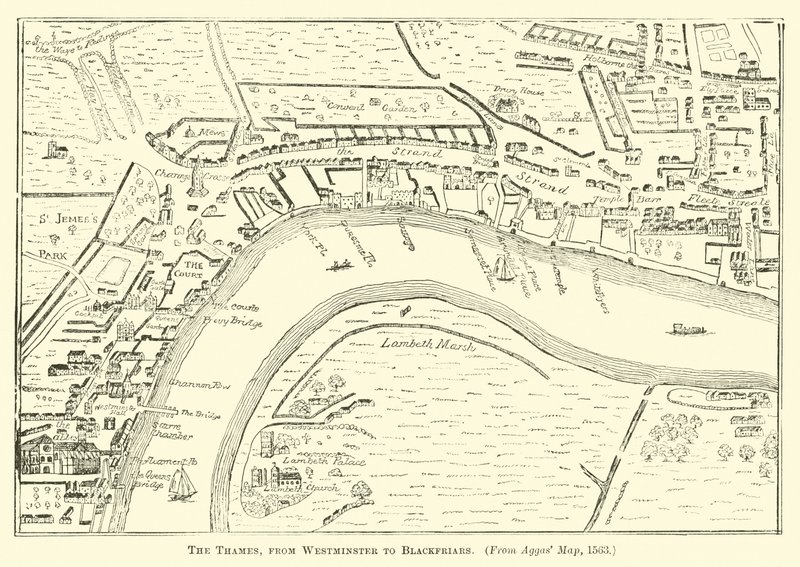 Die Themse, von Westminster bis Blackfriars von English School