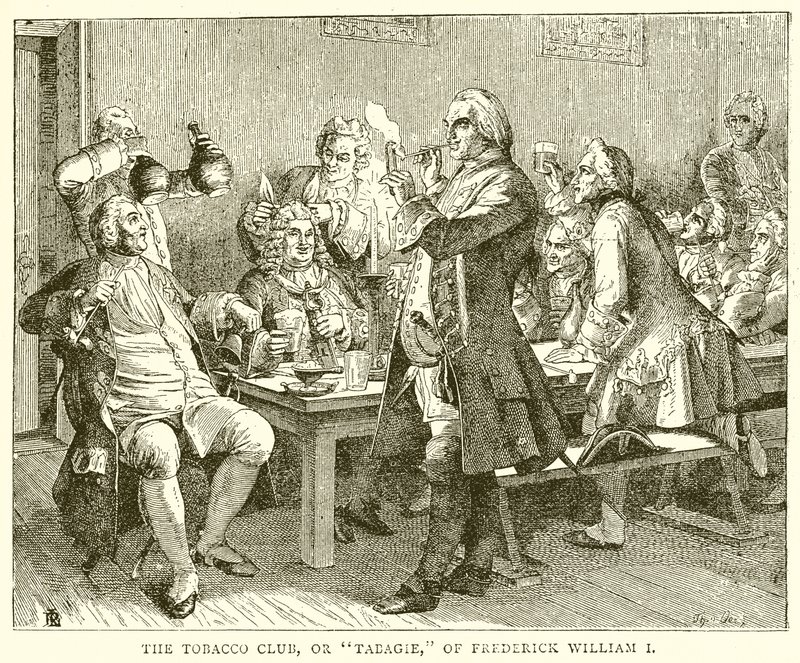 Der Tabaksklub oder Tabagie von Friedrich Wilhelm I. von English School