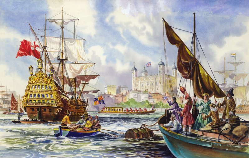 Der Tower von London im späten 17. Jahrhundert von English School