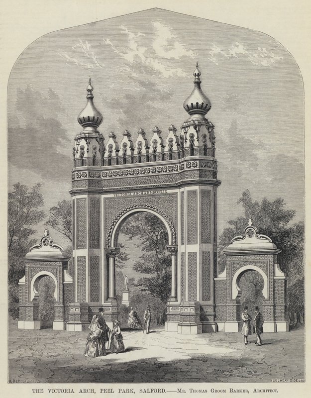 Der Victoria-Bogen, Peel Park, Salford von English School