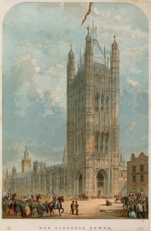 Der Victoria Tower, Westminster, London von English School