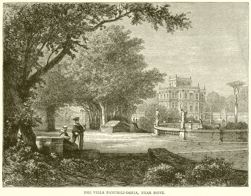 Die Villa Pamphili-Doria, in der Nähe von Rom von English School