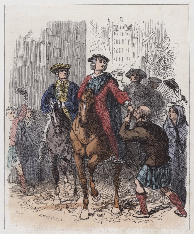 Der junge Chevalier betritt Edinburgh von English School
