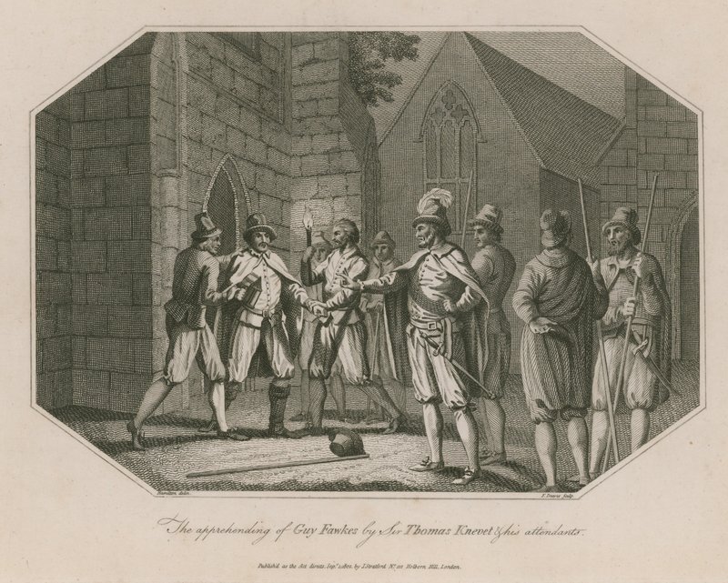 Die Verhaftung von Guy Fawkes durch Sir Thomas Knevet und seine Begleiter von English School