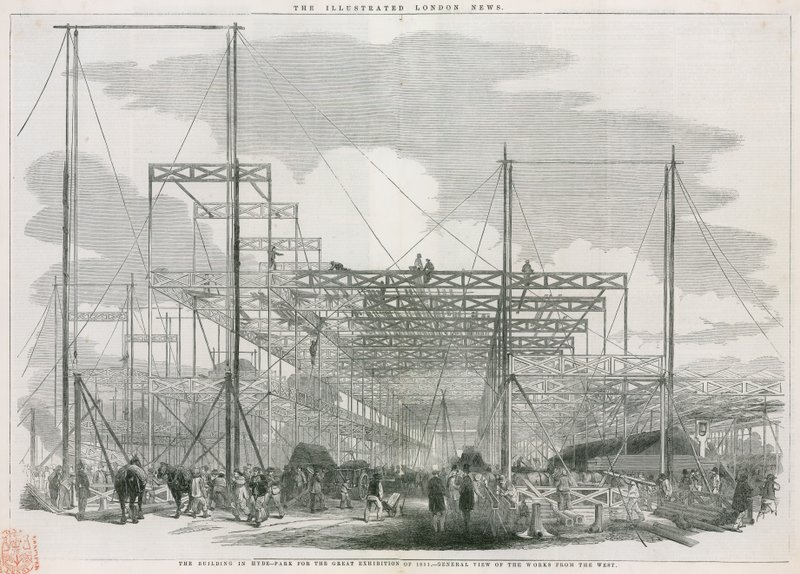 Das Gebäude im Hyde Park, London, für die Große Ausstellung von 1851 von English School