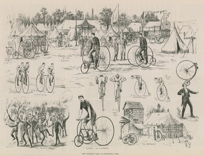 Das Radfahrerlager im Alexandra Park von English School