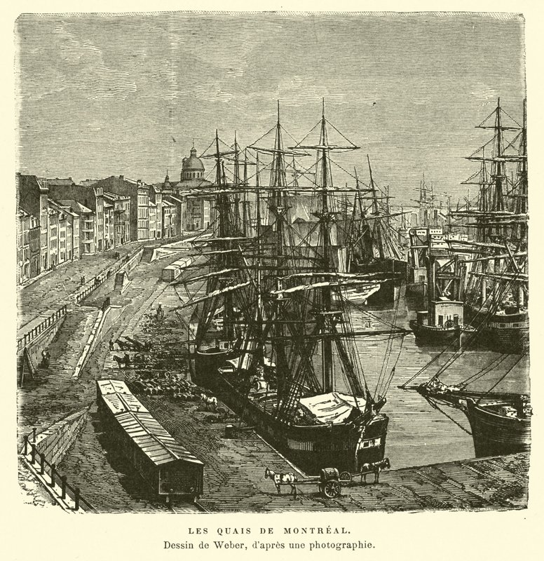 Die Docks von Montreal, Quebec, Kanada von English School