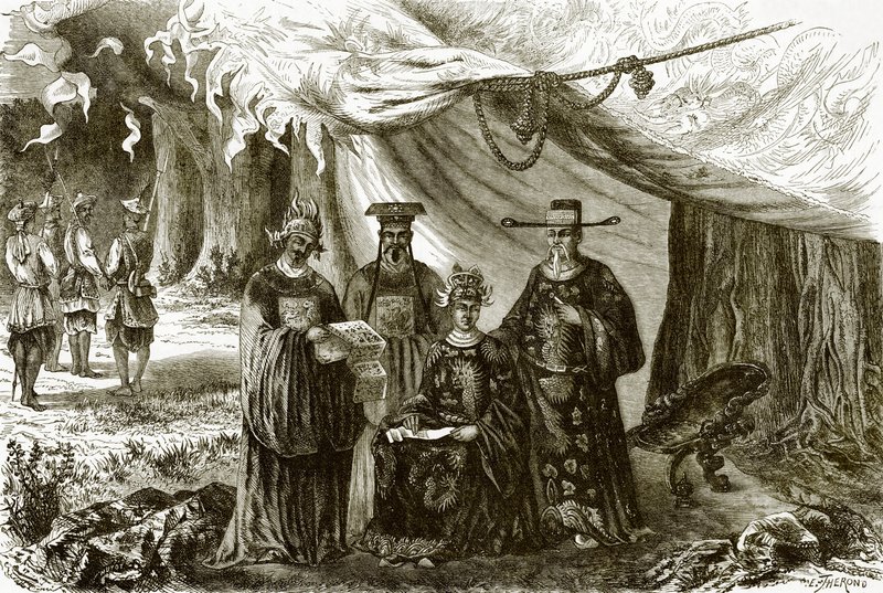 Der Kaiser von Cochinchina und seine Minister von English School